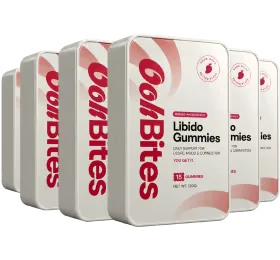 Pakke med 6 æsker Oohbites Gummies, der rækker til 3 måneder